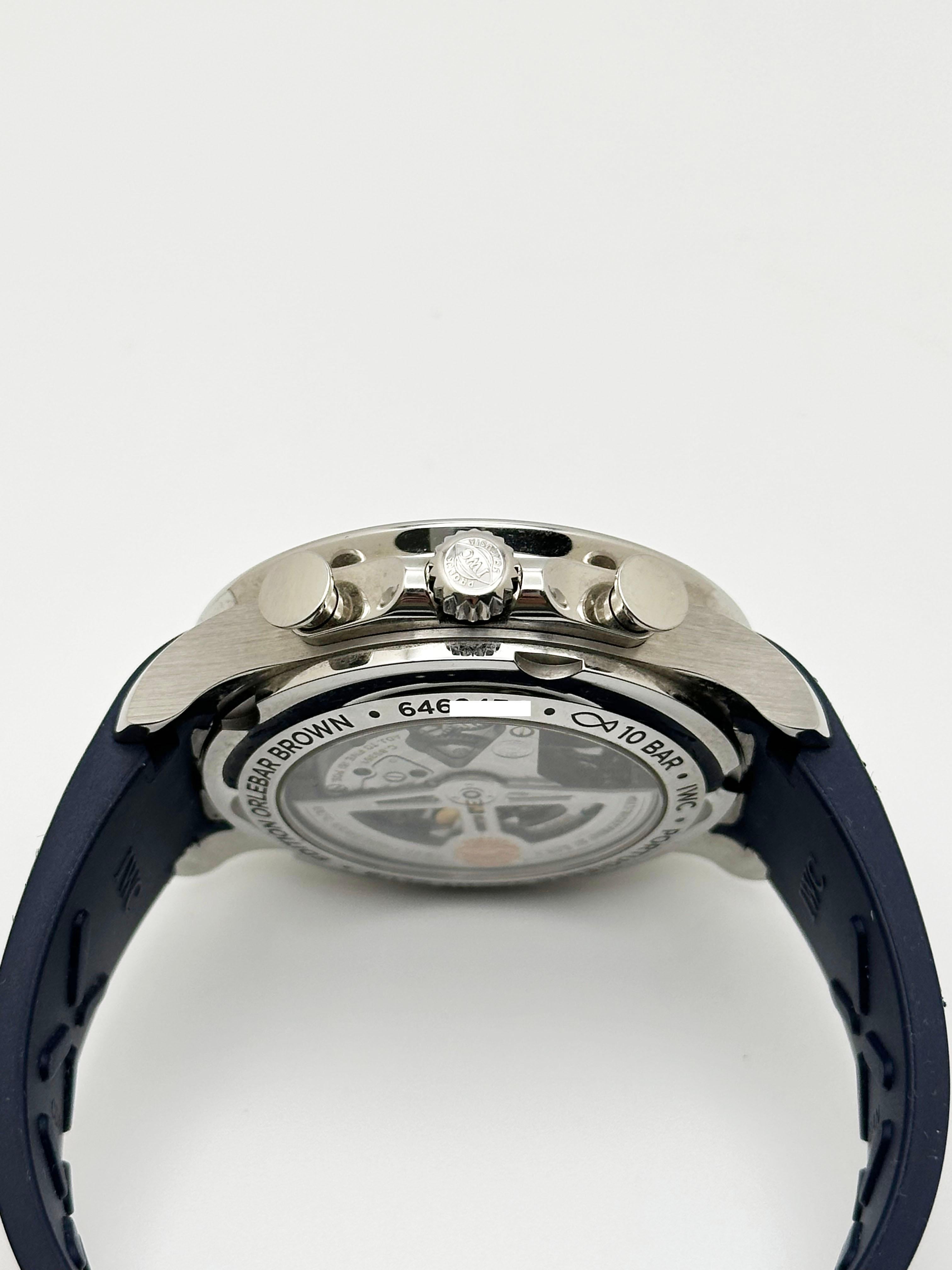 IWC Portugieser Yacht Club Orlebar Marrón IW390704 Caja de acero inoxidable Papel en venta 5