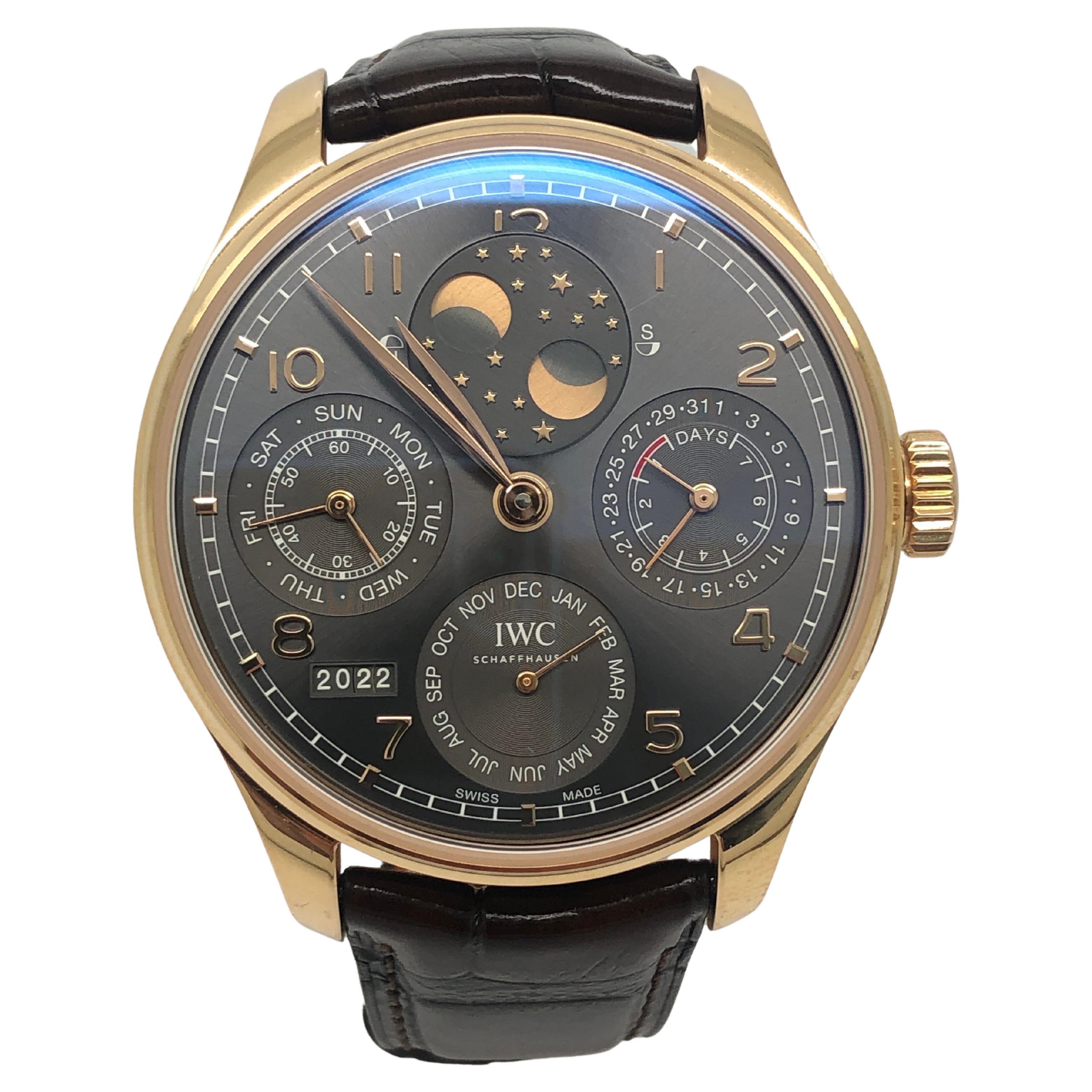 Montre pour homme IWC Portugleser Perpetaul Calendar avec calendrier