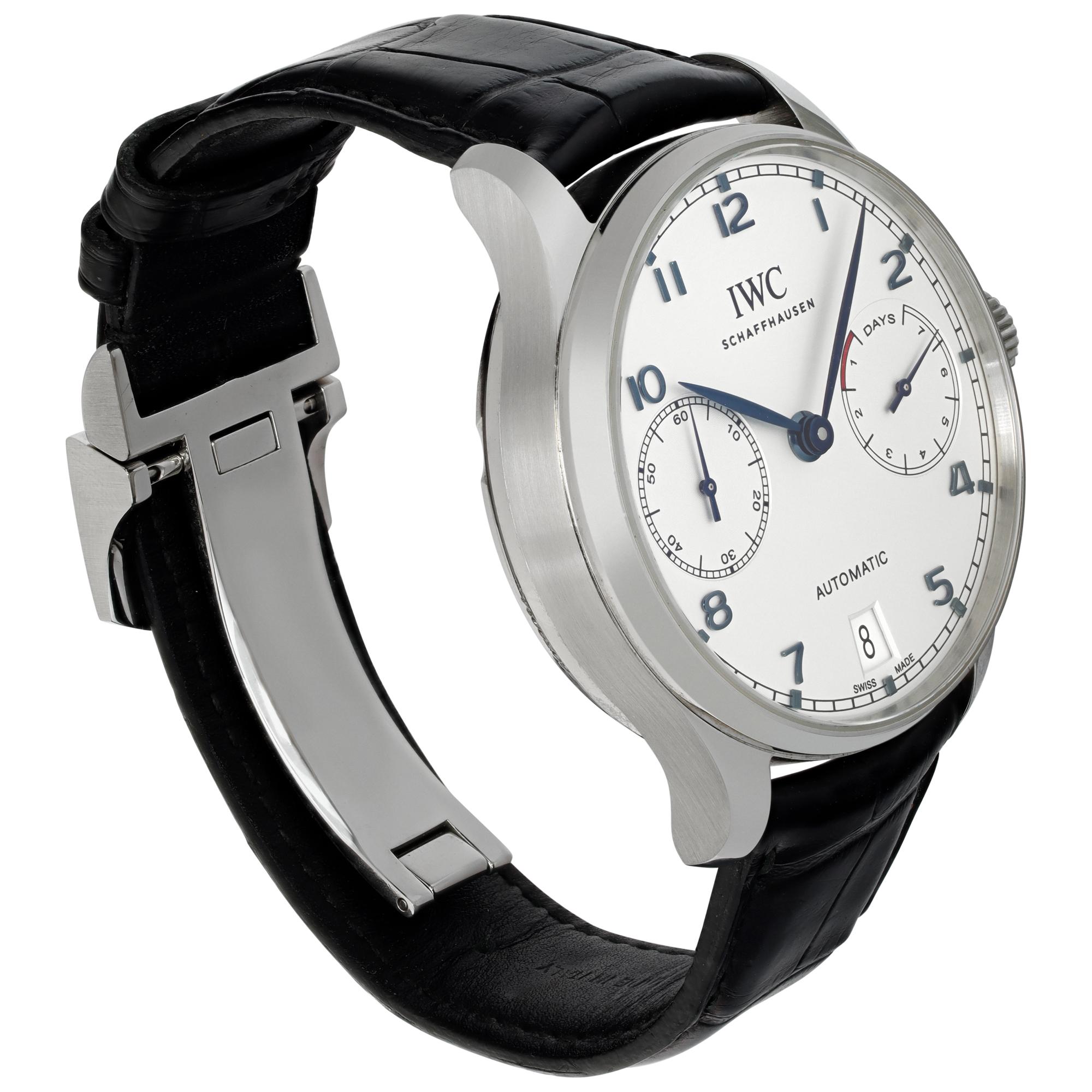 IWC portugais 42 mm IW500705 Excellent état - En vente à Surfside, FL