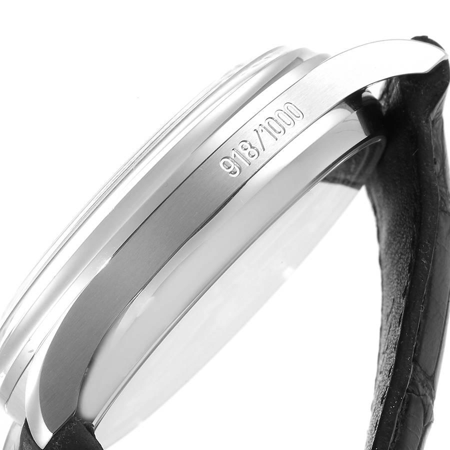 IWC Portuguese 7 Day Black Dial Limited Edition Steel Mens Watch IW500001 In Excellent Condition In Atlanta, GA
