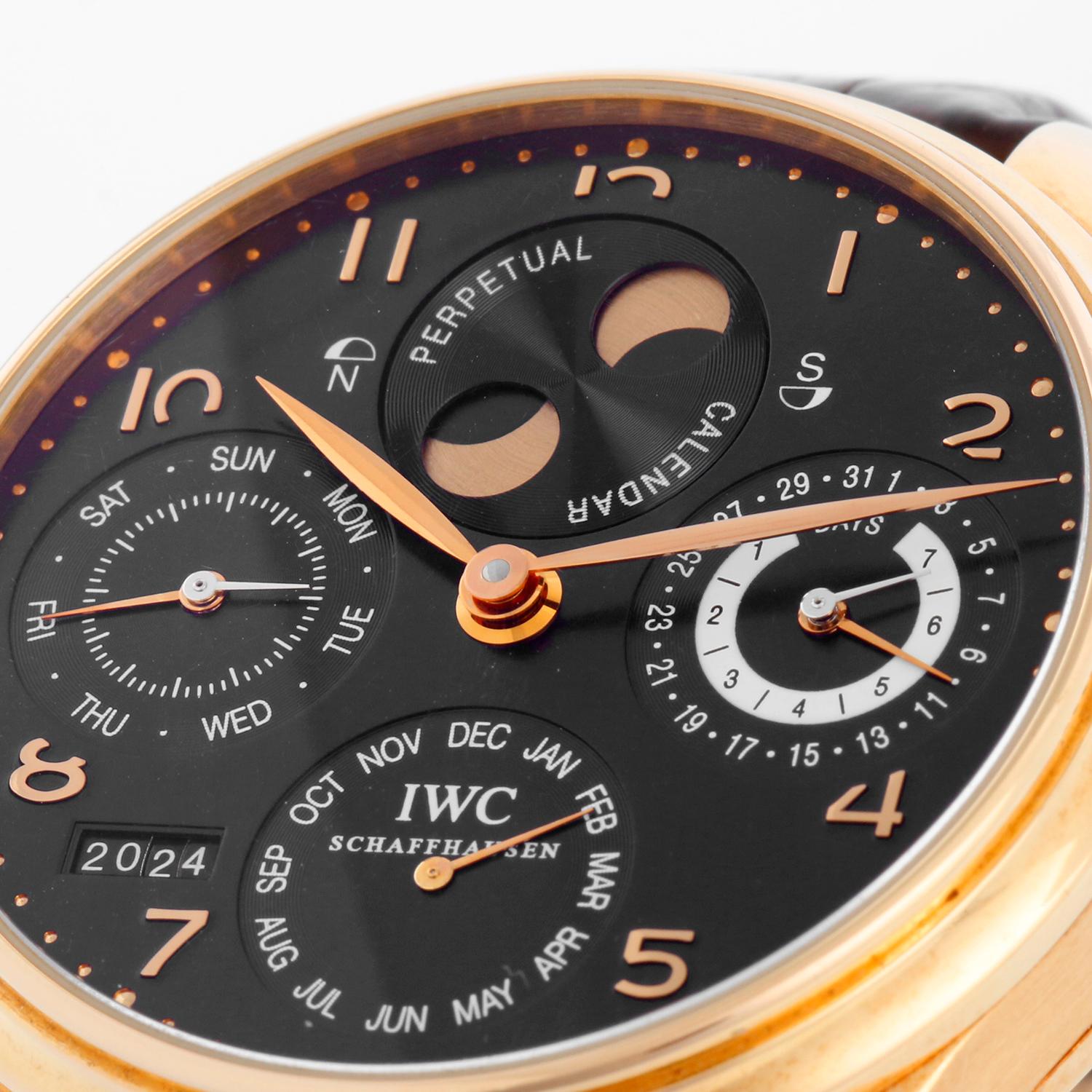 IWC Orologio Complicato Portoghese 7 Giorni Calendario Perpetuo Uomo Oro Rosa 18k I in vendita 1