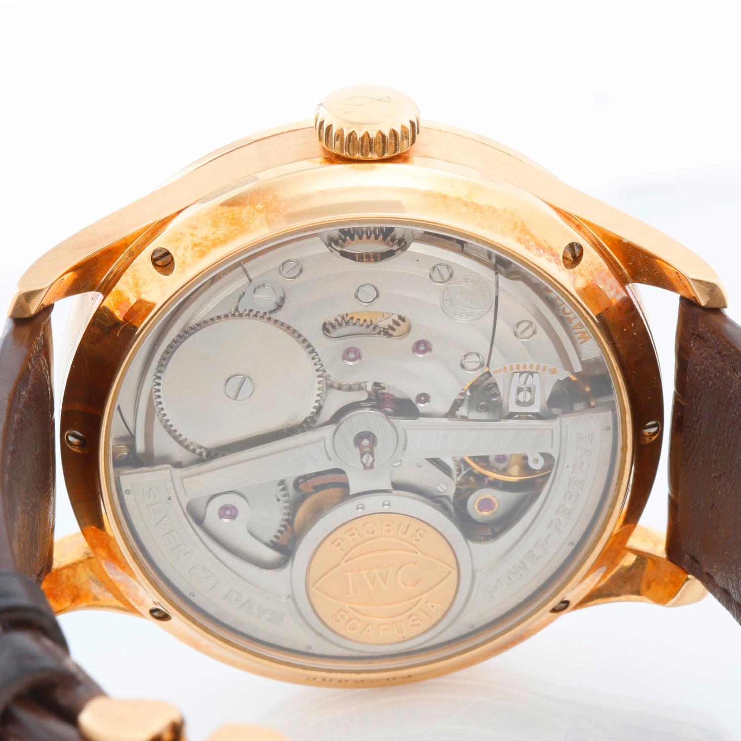 IWC Orologio Complicato Portoghese 7 Giorni Calendario Perpetuo Uomo Oro Rosa 18k I in vendita 3