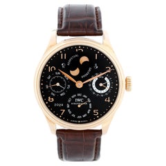IWC Portuguese 7 Days Perpetual Calendar 18k Rose Gold Men's Complicated Watch I