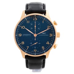 Montre-bracelet chronographe automatique portugaise IWC en or rose Réf. 371415