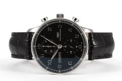 IWC Portuguese Chronograph Automatic Stainless Steel Watch IW371418 Black