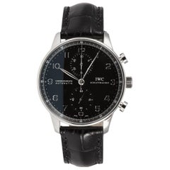 IWC Portuguese Chronograph Automatic Stainless Steel Watch IW371418 Black