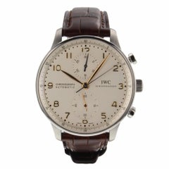 IWC Portuguese Chronograph Automatic Steel Watch IW371445 Mint with Box
