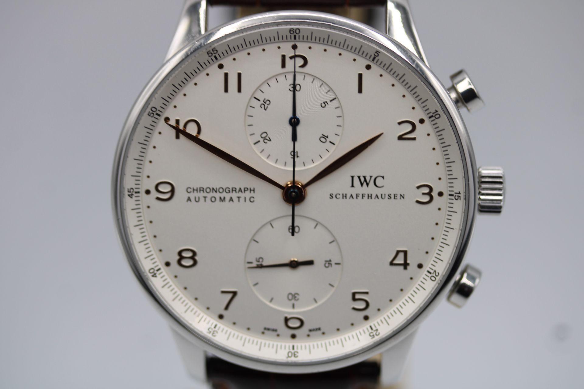 IWC Portuguese Chronograph IW371401 In Good Condition For Sale In London, GB