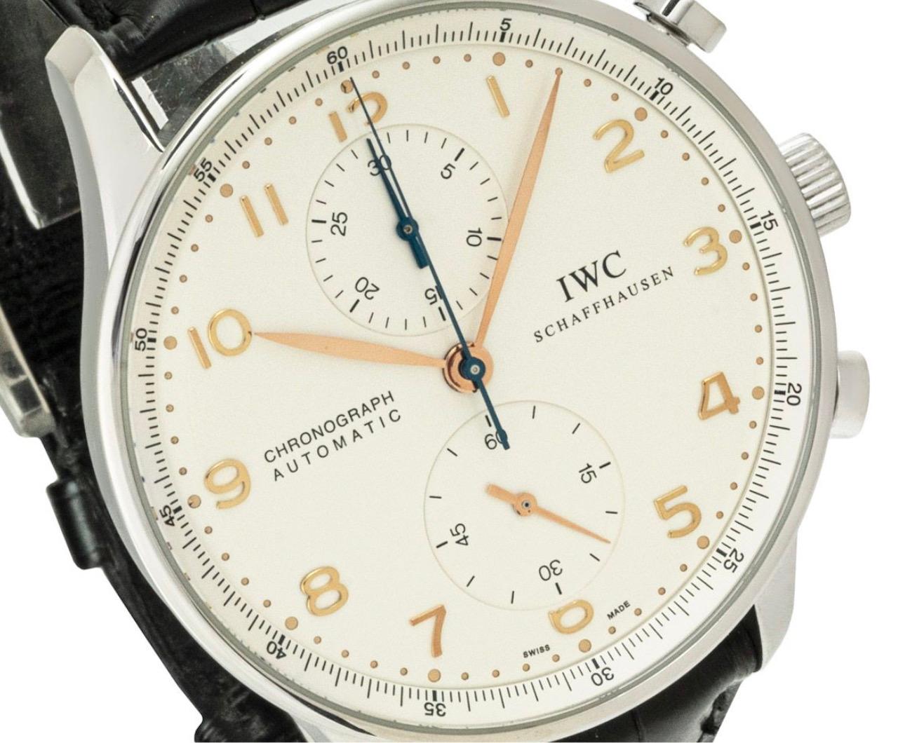Men's IWC Portuguese Chronograph Stainless Steel Watch