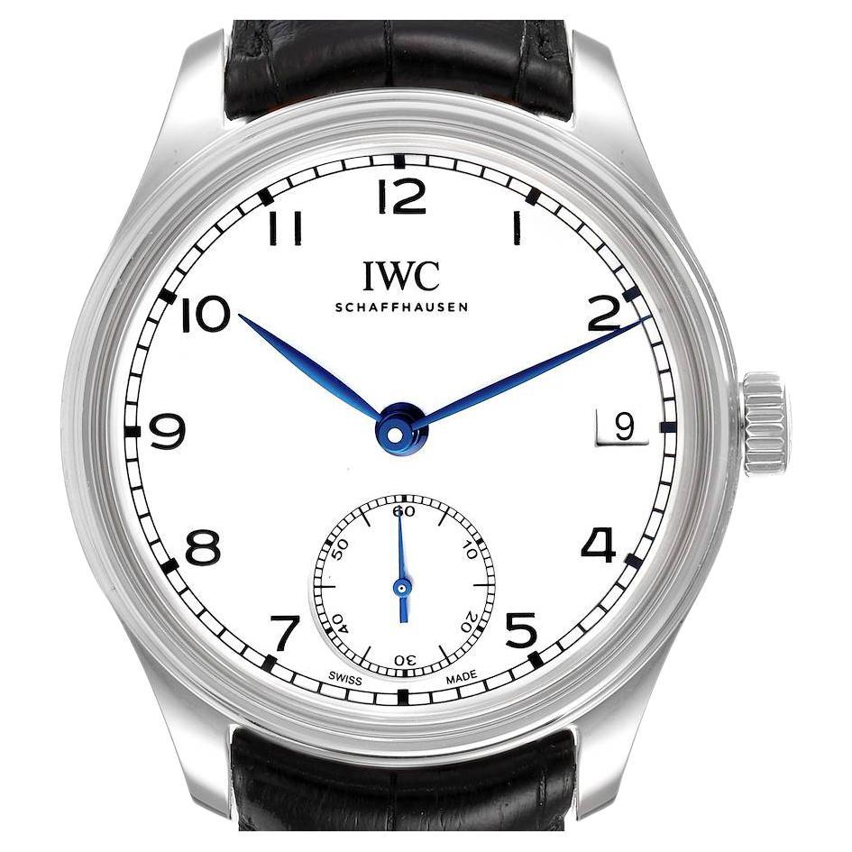 IWC Portuguese Eight Days Manual Wind Steel Mens Watch IW510212 Unworn For Sale