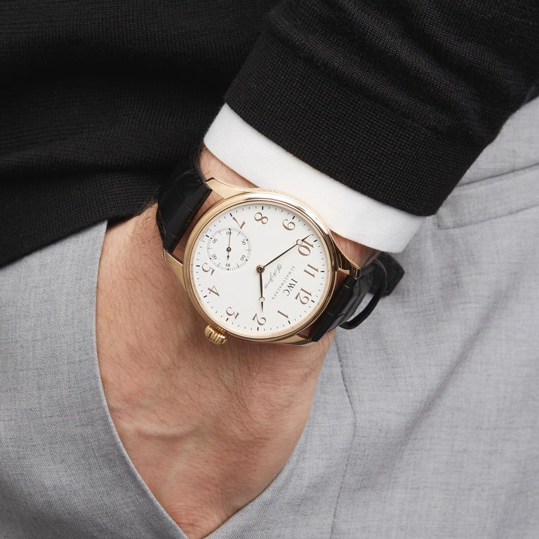 IWC Portuguese F.A Jones 18K Rose Gold IW544201 Wristwatch at 1stdibs