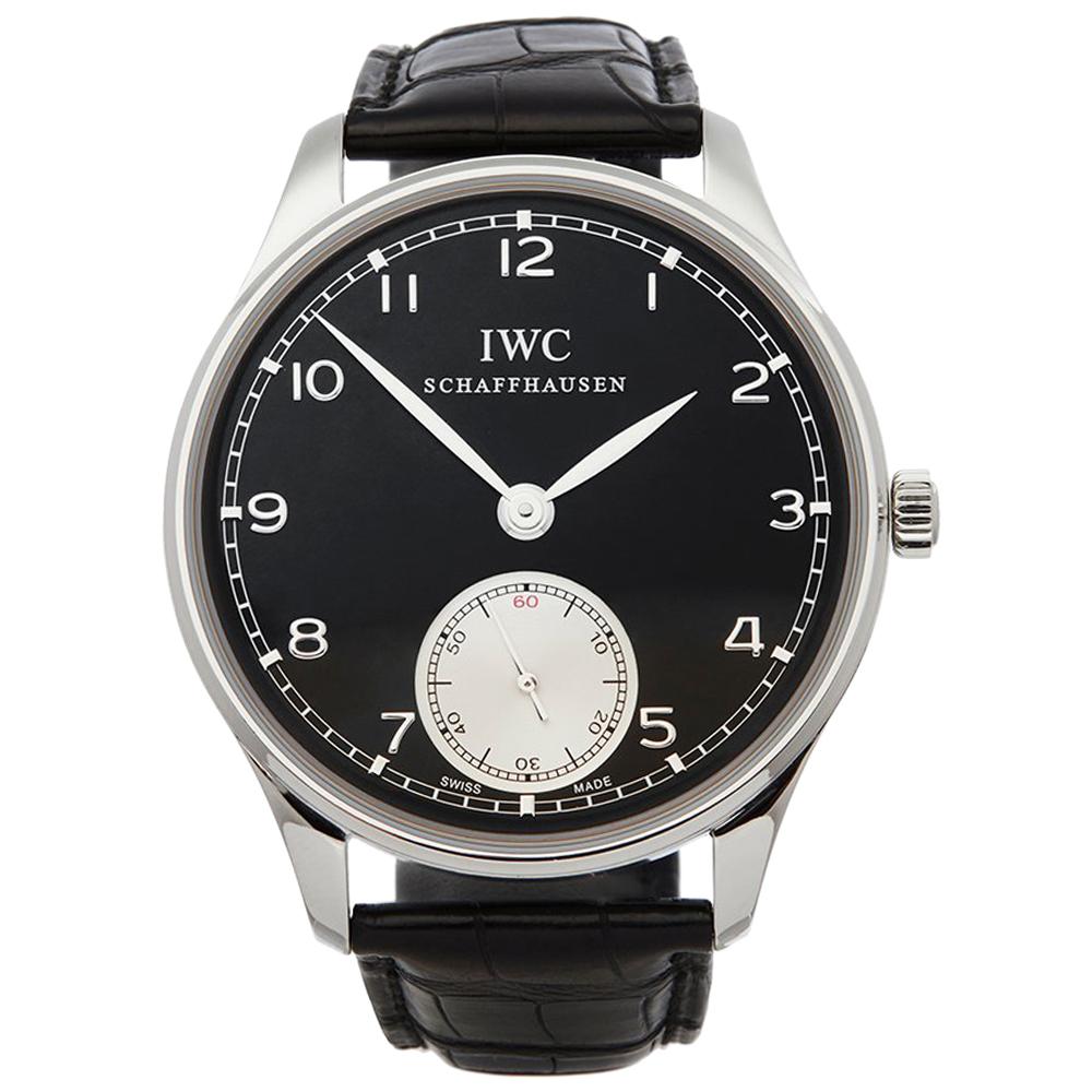 IWC Portuguese Hand-Wound Stainless Steel IW545404 Wristwatch