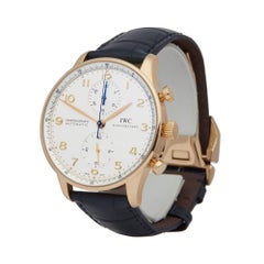 IWC Portuguese IW3714 Men's Rose Gold Chronograph Watch