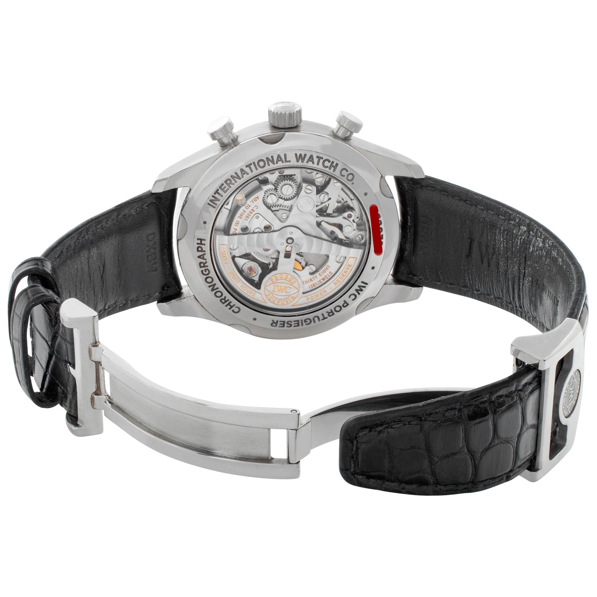 Men's IWC Portuguese IW390403 in Stainless Steel w/ a Silver dial 42mm Automatic watch For Sale