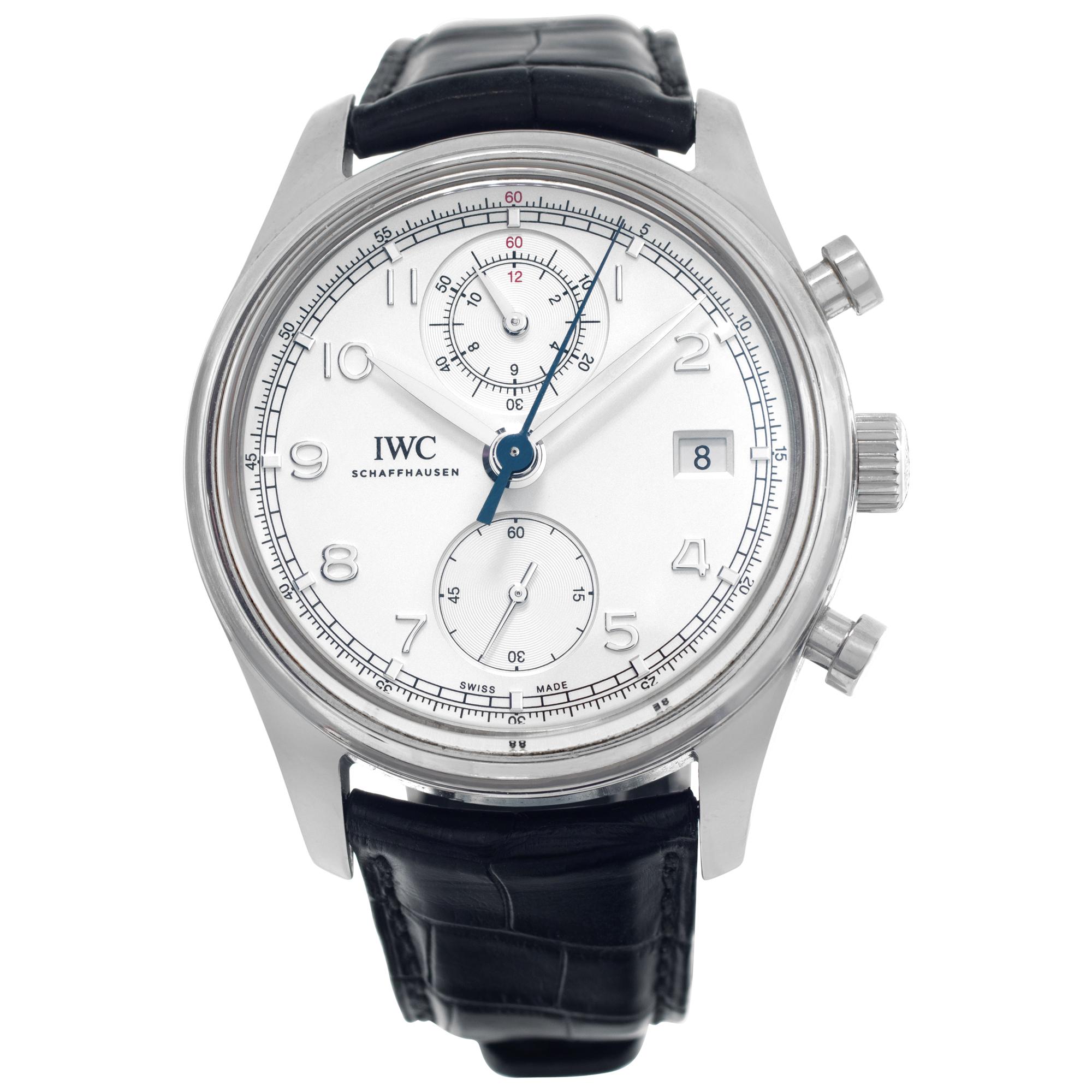 IWC Portuguese IW390403 in Stainless Steel w/ a Silver dial 42mm Automatic watch For Sale