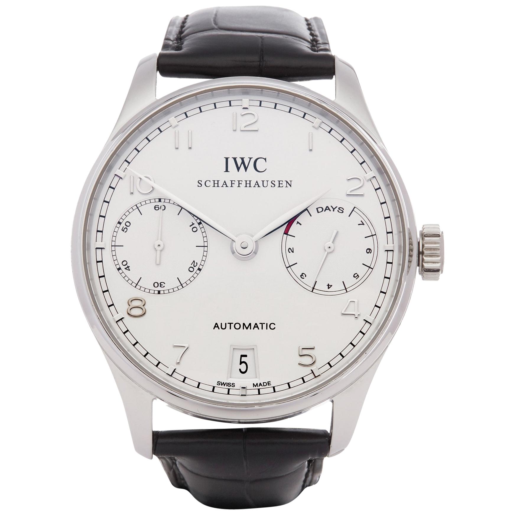 IWC Portuguese IW500104 Men's Platinum 7 Day, Limited Edition of 500 Pieces