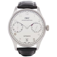 Used IWC Portuguese IW500104 Men's Platinum 7 Day, Limited Edition of 500 Pieces