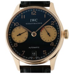 IWC Portuguese IW500121, Black Dial, Certified and Warranty