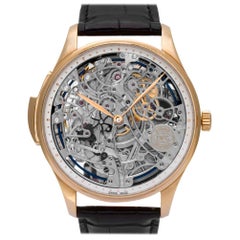 IWC Portuguese IW524101 18 Karat Rose Gold Skeleton Dial Manual Watch