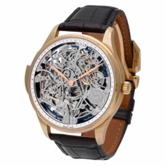 IWC Portuguese IW524101 18 Karat Rose Gold Skeleton Dial Manual Watch