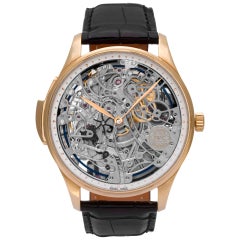 IWC Portuguese IW524101 18k Rose Gold Skeleton Dial Manual Watch