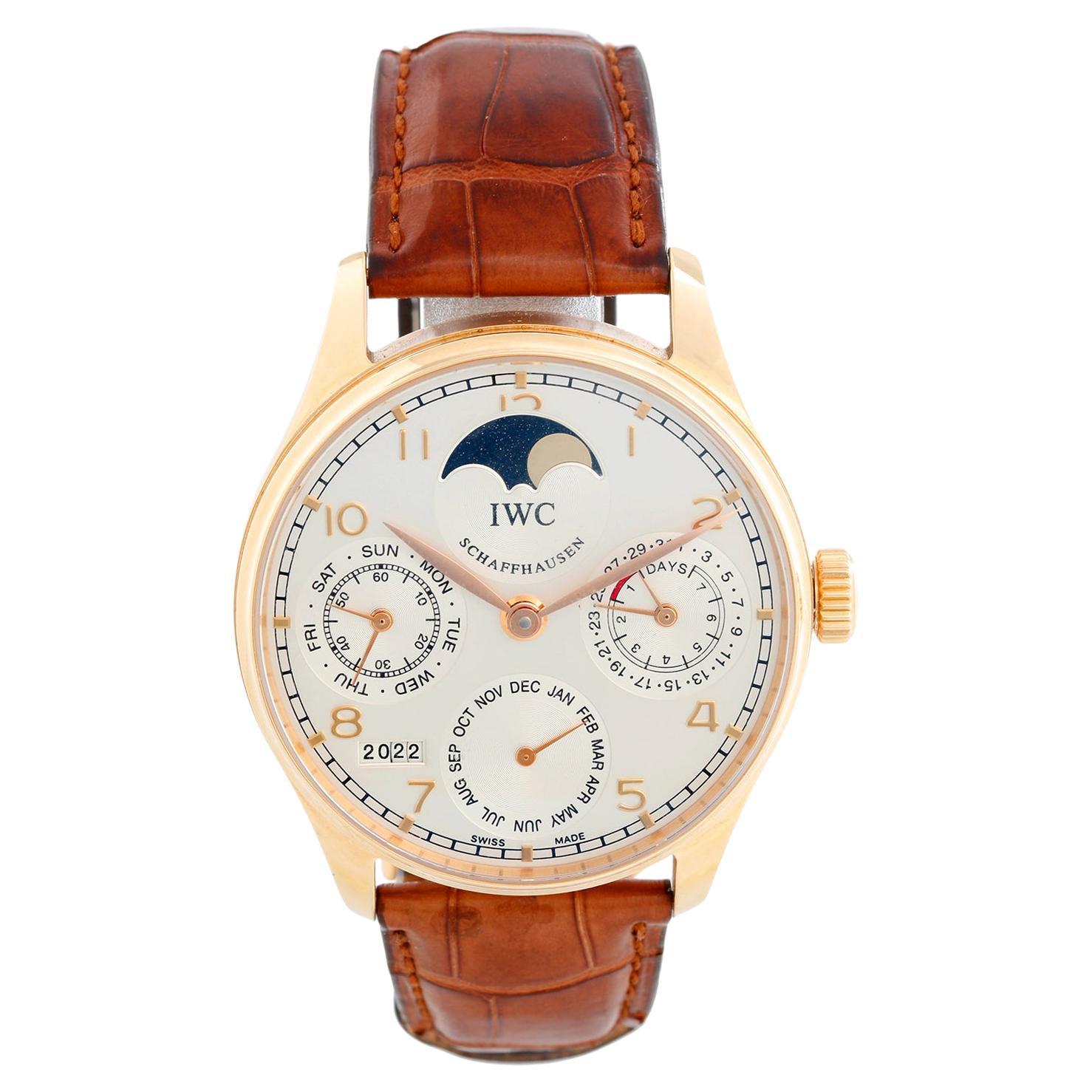 IWC Portuguese Perpetual Calendar 18k Rose Gold Watch IW502213