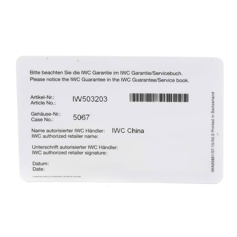 IWC Portoghese Calendario Perpetuo Quadrante Blu Oro Bianco Orologio da Uomo IW503203 Card 2