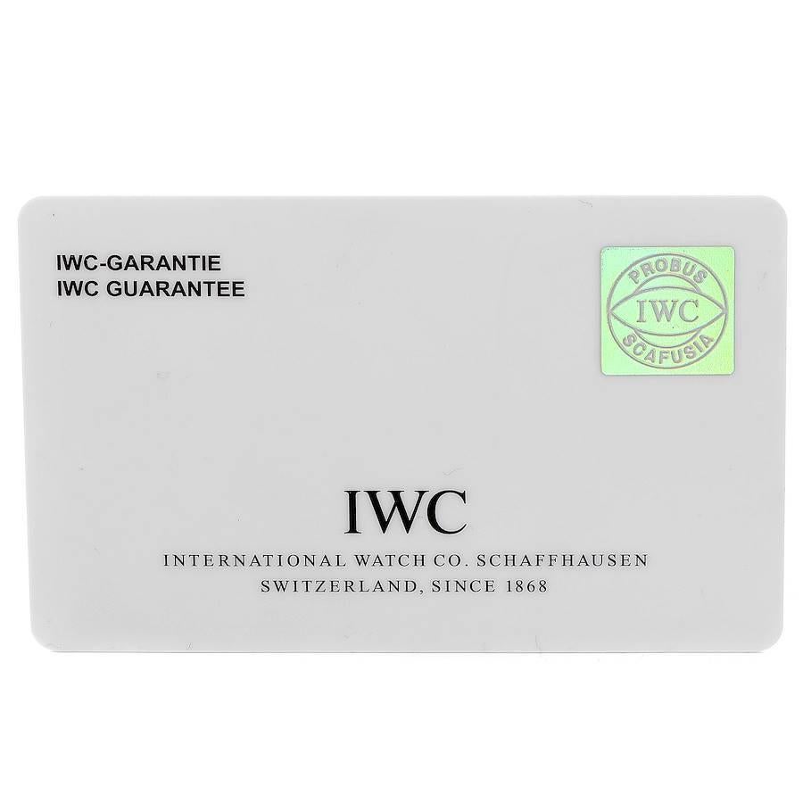 IWC Portuguese Silver Dial Manual Wind Steel Mens Watch IW545405 Card For Sale 3