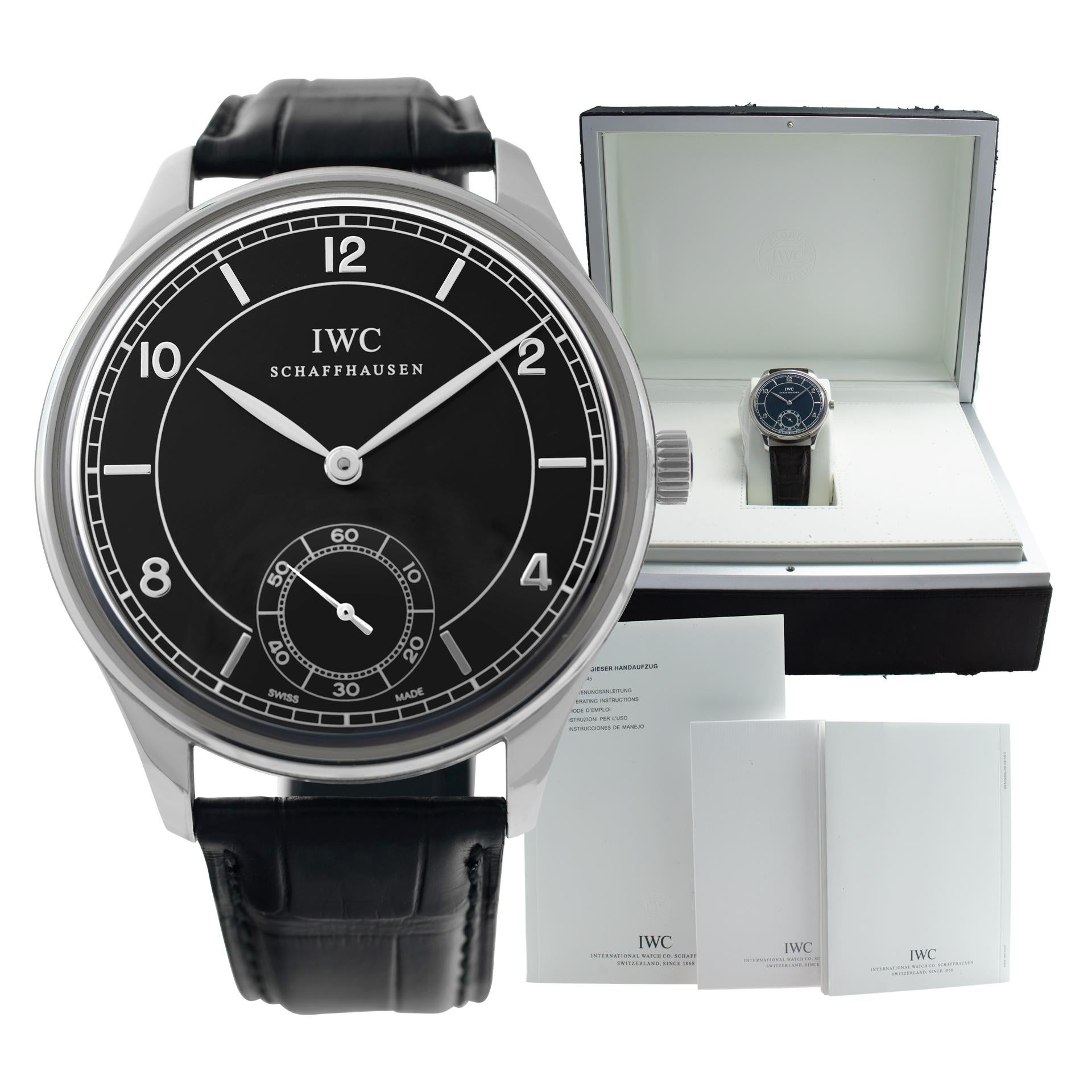 IWC Portuguese stainless steel Manual Wristwatch Ref IW544501 For Sale 3