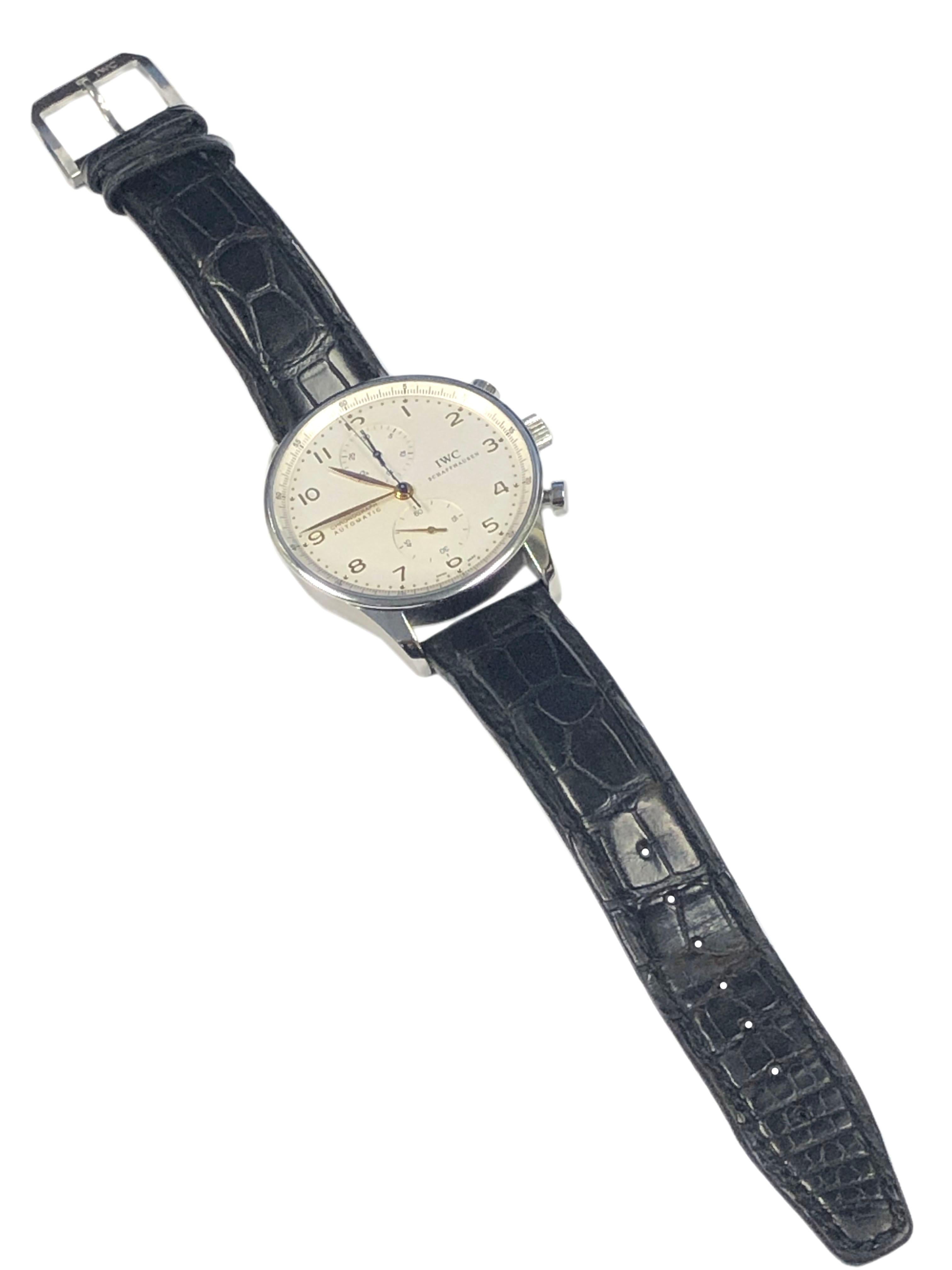 IWC Portuguese Steel Automatic Chronograph Wrist Watch 2