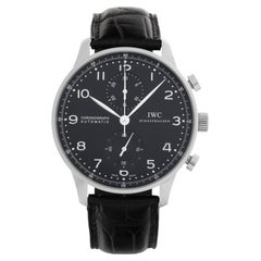 Used IWC Portuguese watch Ref. IW371447 Chronograph in Stainless Steel 
