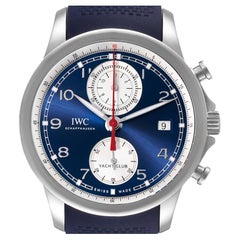 IWC portugais Yacht Club Montre pour hommes avec cadran bleu en acier IW390507 Boîte Card