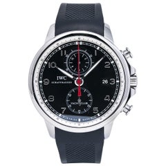 IWC Portuguese Yacht Club IW390204 Box and Papers Black Dial Men's Watch
