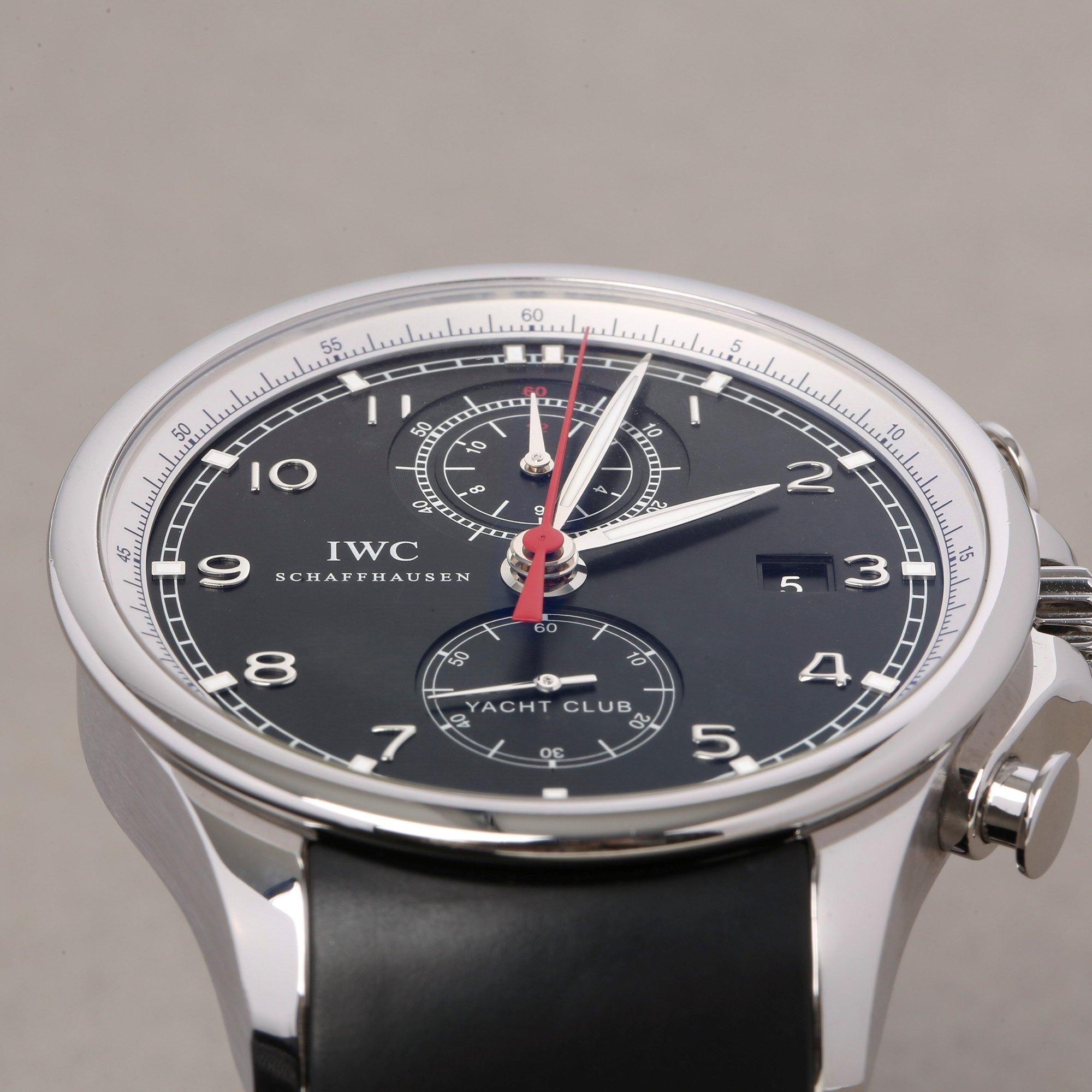 IWC Portuguese Yacht Club IW390210 Men's Stainless Steel Chronograph Watch In Excellent Condition In Bishops Stortford, Hertfordshire