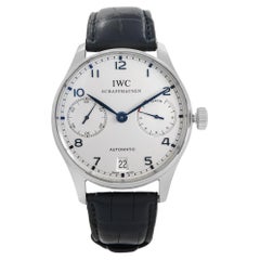 IWC Portuguieser 7 Days Steel Silver Dial Automatic Mens Watch IW500107