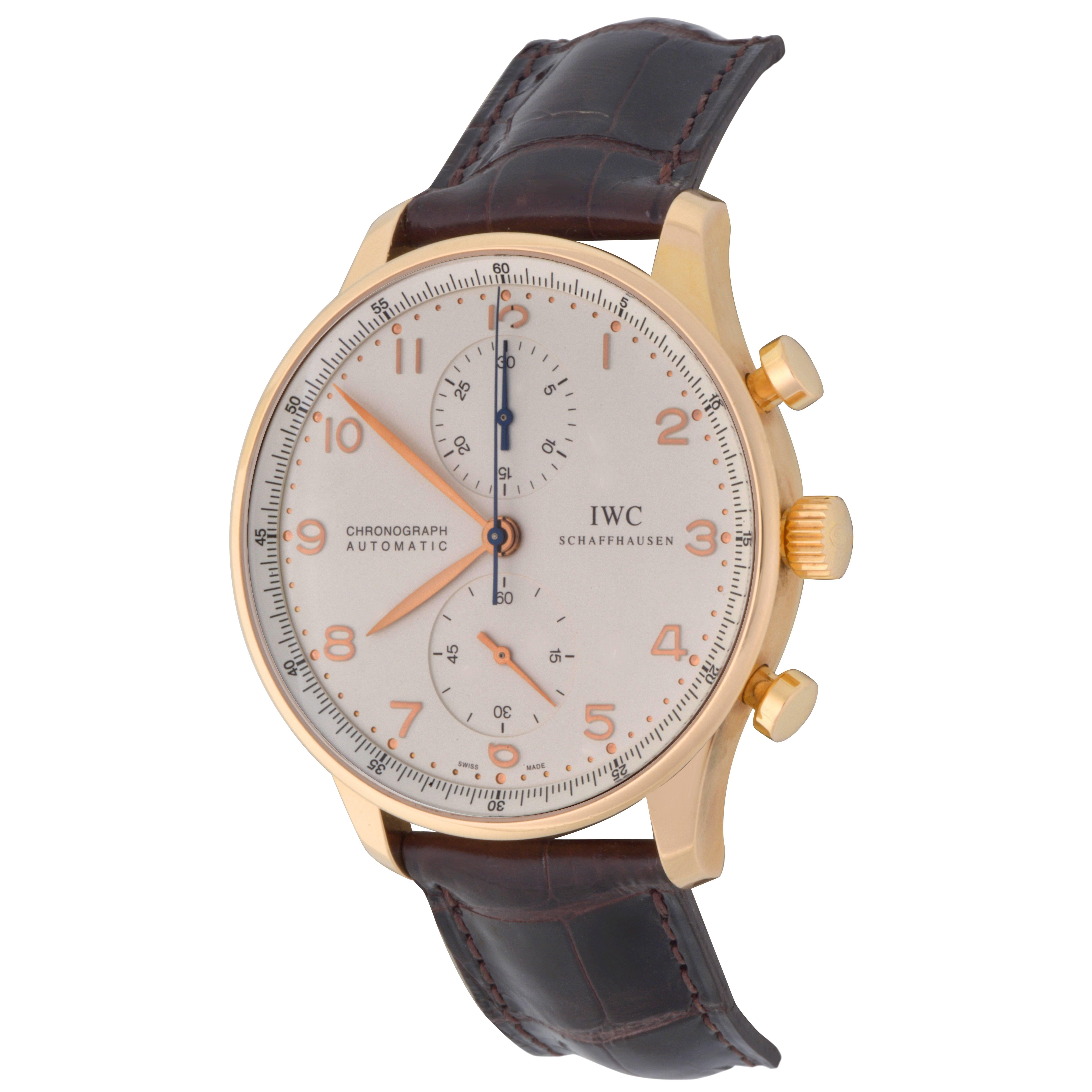 IWC Rose Gold Portuguese Automatic Wristwatch Ref 3714-002