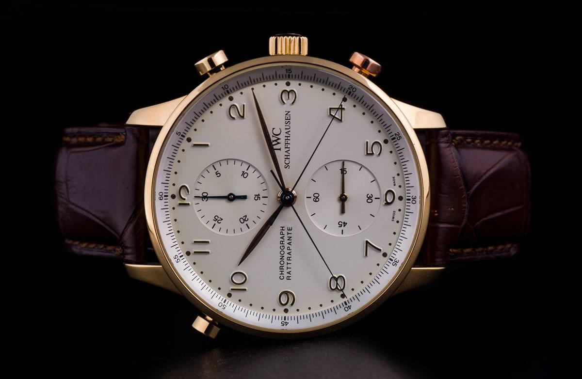 iwc portuguese chronograph rose gold