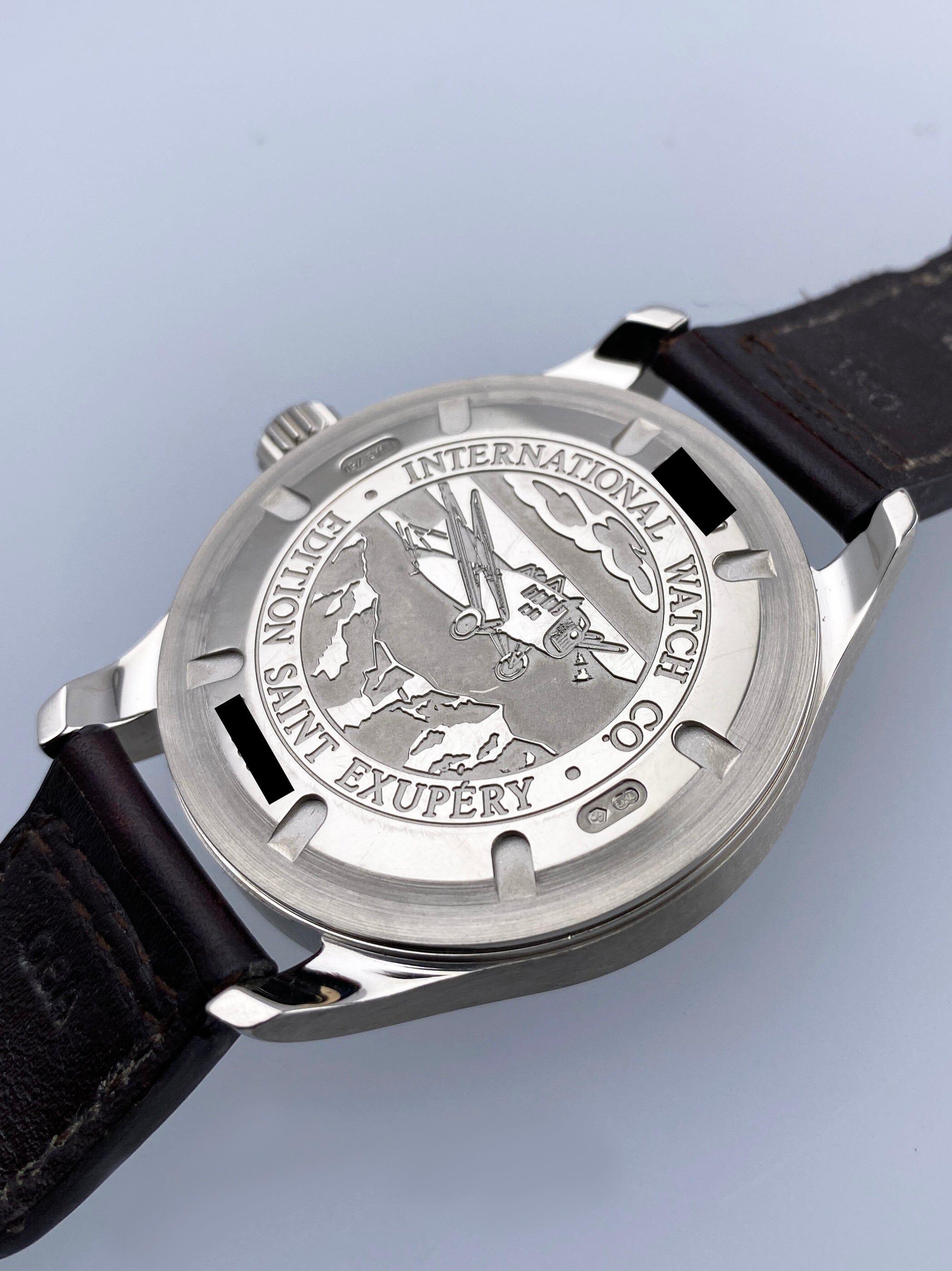 IWC Saint Exupery UTC Piloten IW326102 18k WG braunes Zifferblatt Herrenuhr Box Papiere im Angebot 6