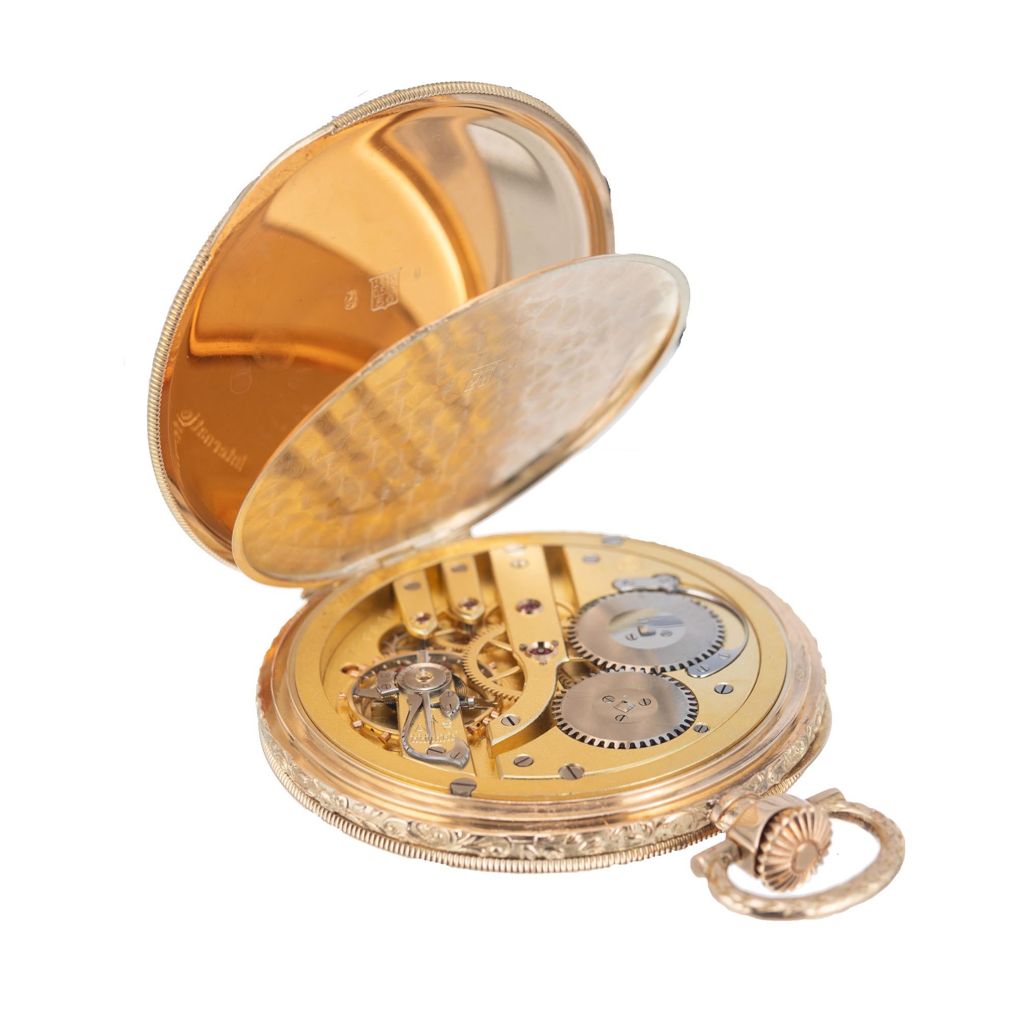 IWC Schaffhausen Montre de poche en or 14 carats Unisexe en vente