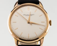 IWC Schaffhausen 18k Rose Gold Mechanical Watch Cal 89 w/ Leather Band