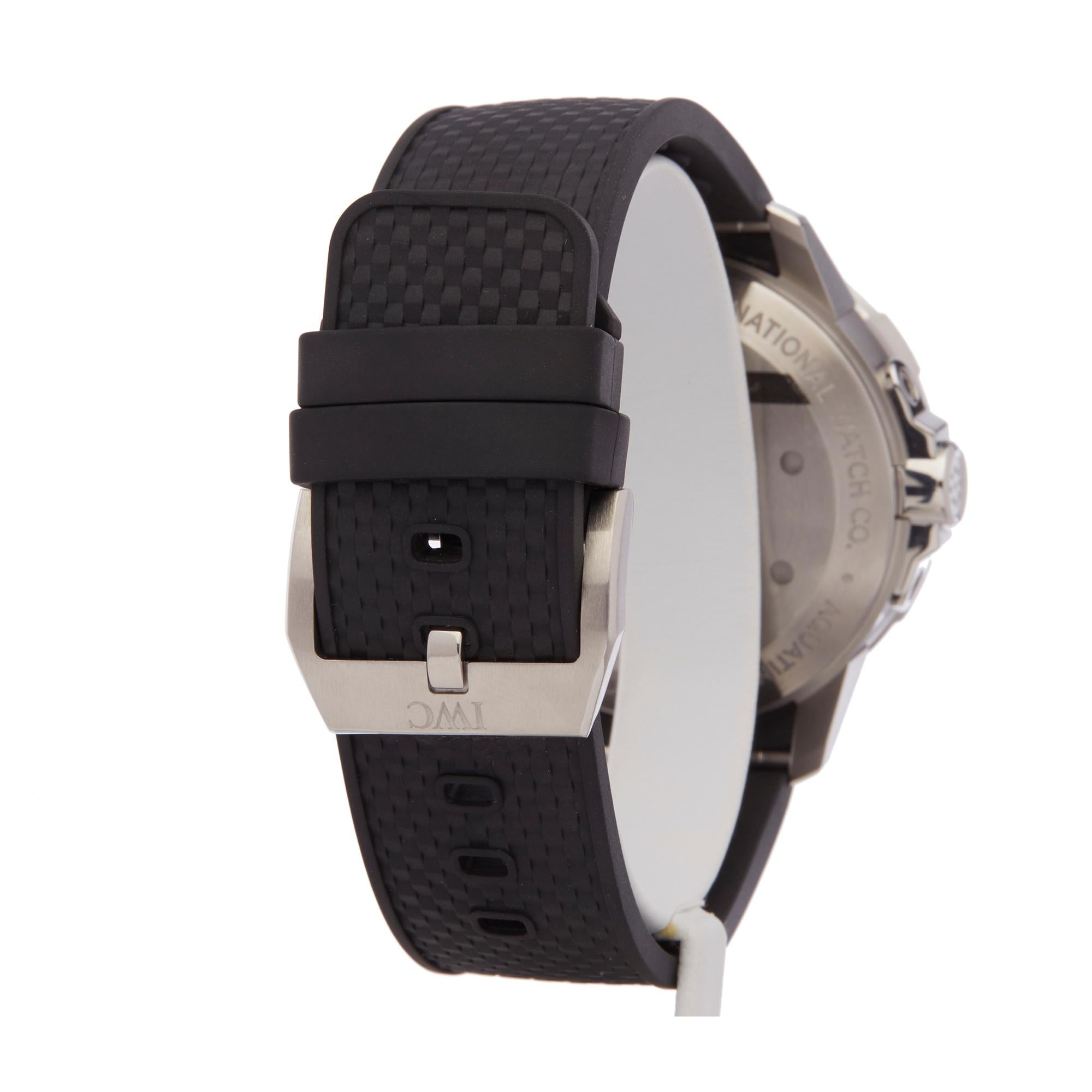 Men's IWC Schaffhausen Aquatimer Chronograph Stainless Steel IW376801 Wristwatch