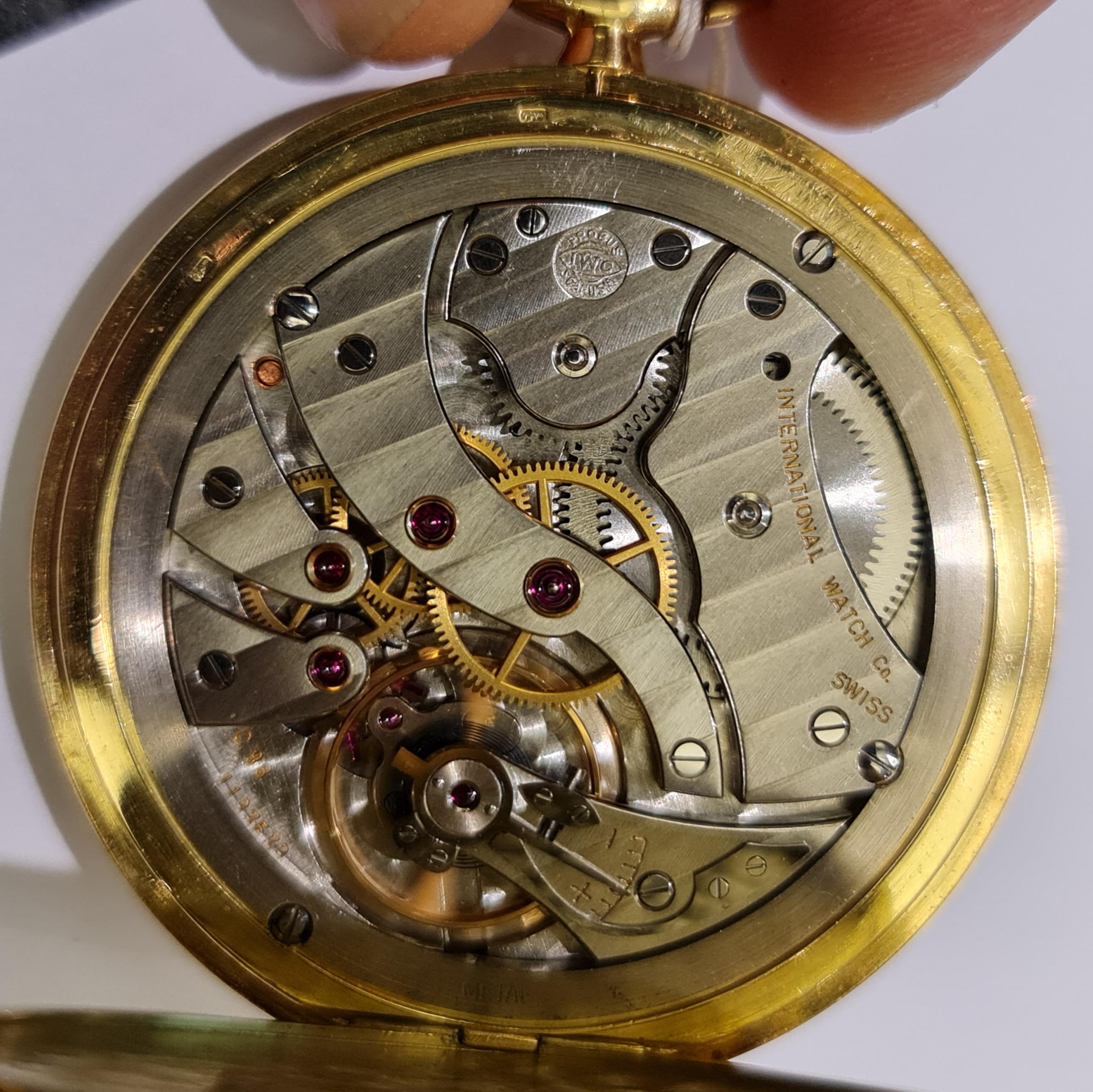 IWC Schaffhausen Asprey Savonette/Hunting Case Pocket Watch 18 Kt Gold For Sale 5