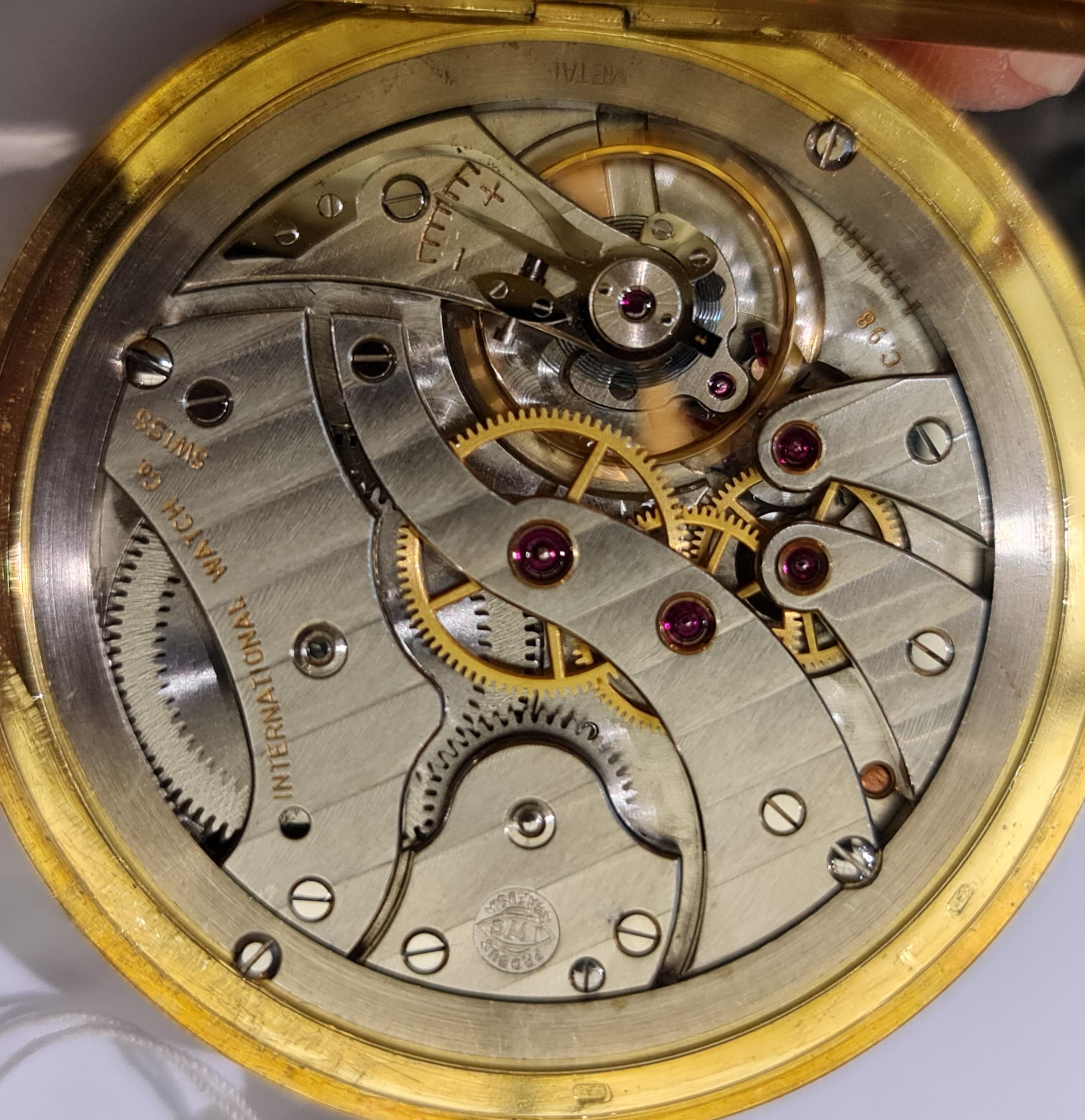 IWC Schaffhausen Asprey Savonette/Hunting Case Pocket Watch 18 Kt Gold For Sale 6