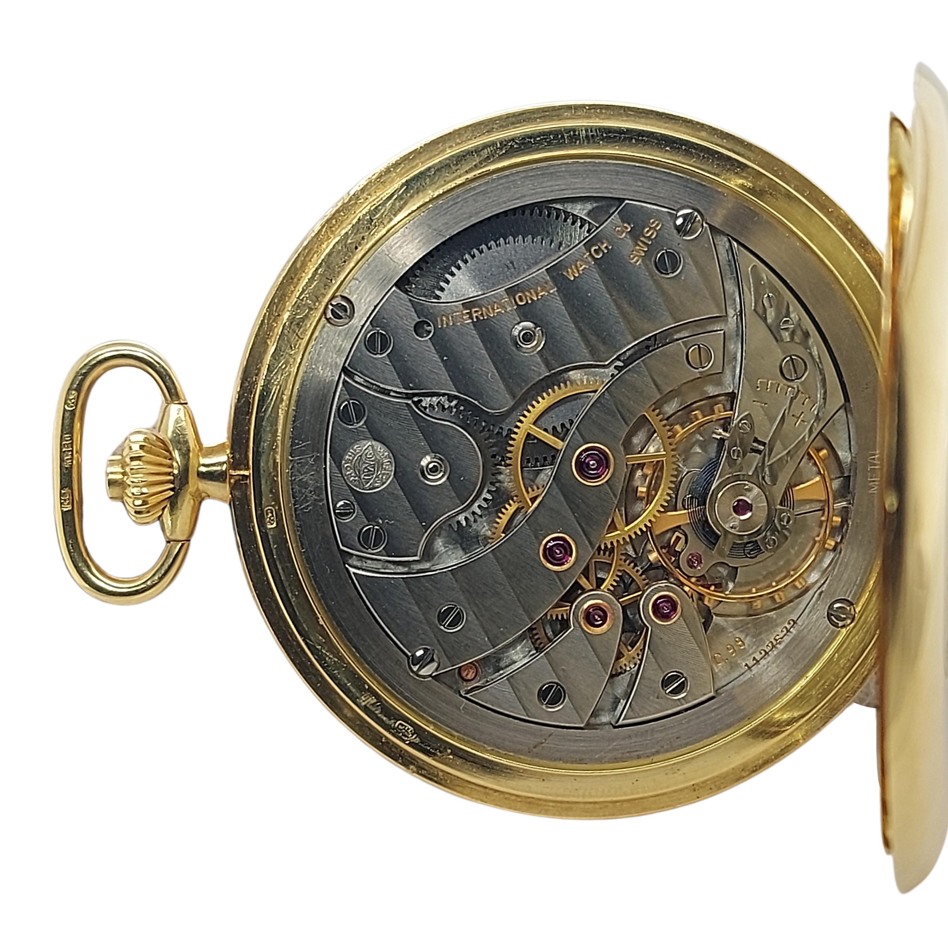 IWC Schaffhausen Asprey Savonette/Hunting Case Pocket Watch 18 Kt Gold For Sale 1