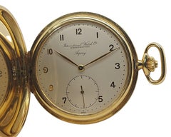 Vintage IWC Schaffhausen Asprey Savonette/Hunting Case Pocket Watch 18 Kt Gold