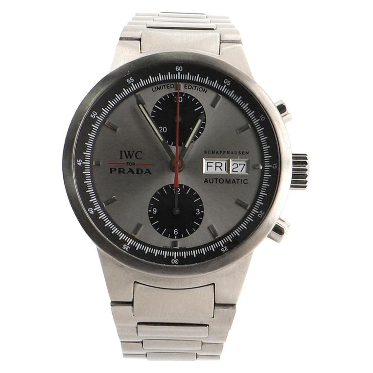 IWC Schaffhausen for Prada Limited Edition GST Chronograph Automatic Watch  at 1stDibs | iwc prada