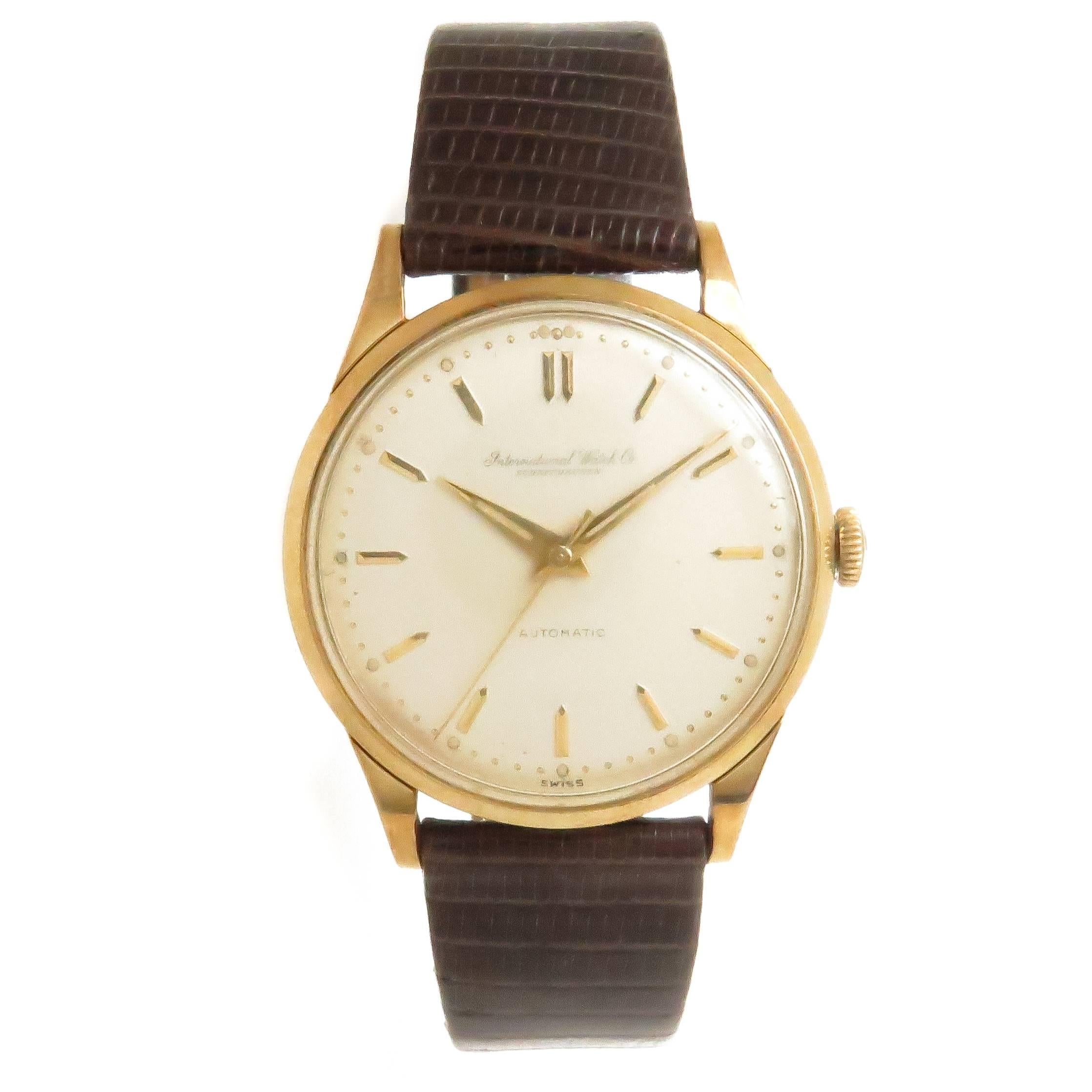 IWC Schaffhausen Gold Plate Stainless Steel Automatic Wristwatch, 1960s 