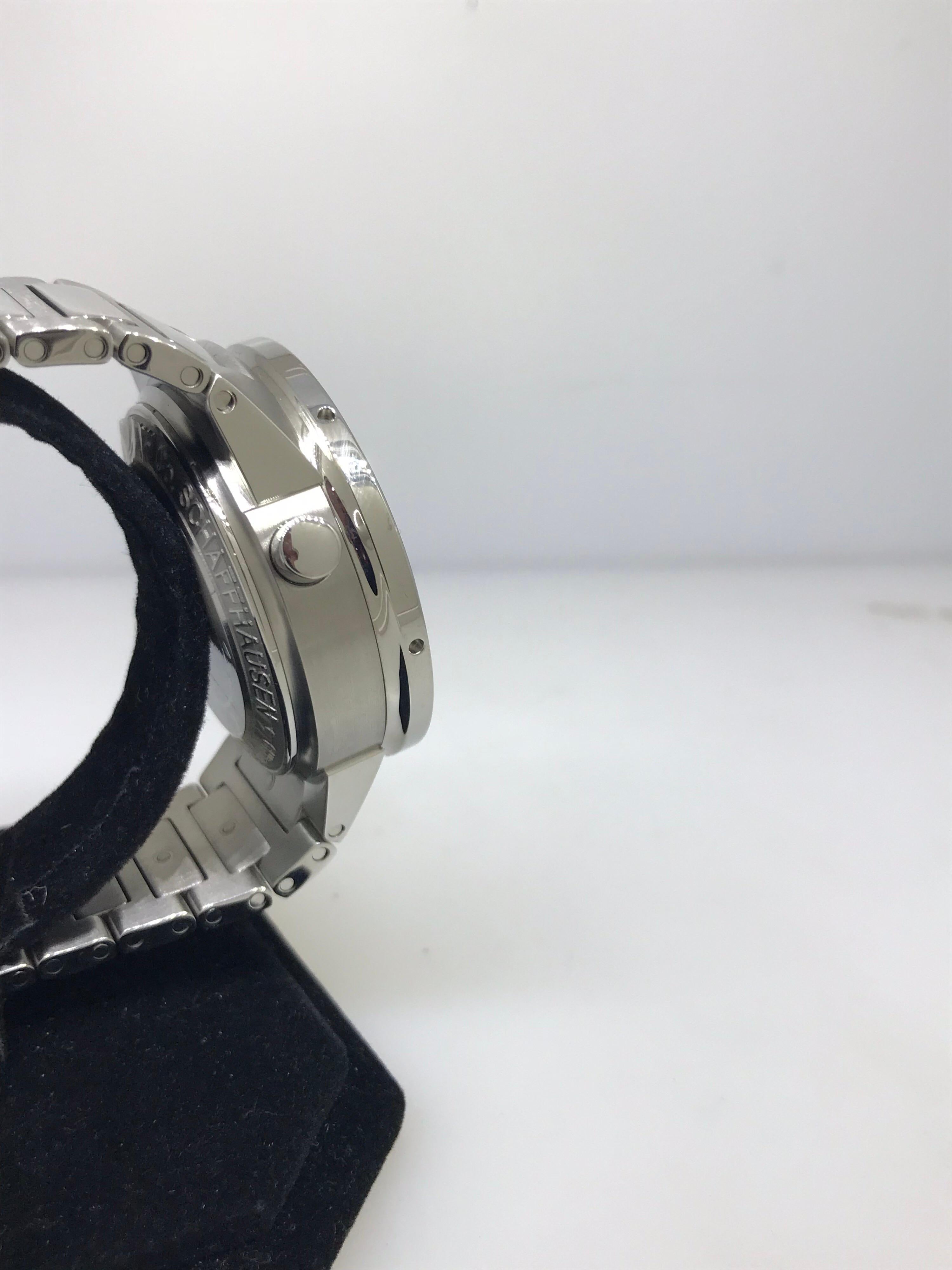 IWC Schaffhausen GST Chronograph Split-Second Stainless Steel Watch IW3715-23 In Excellent Condition For Sale In New York, NY