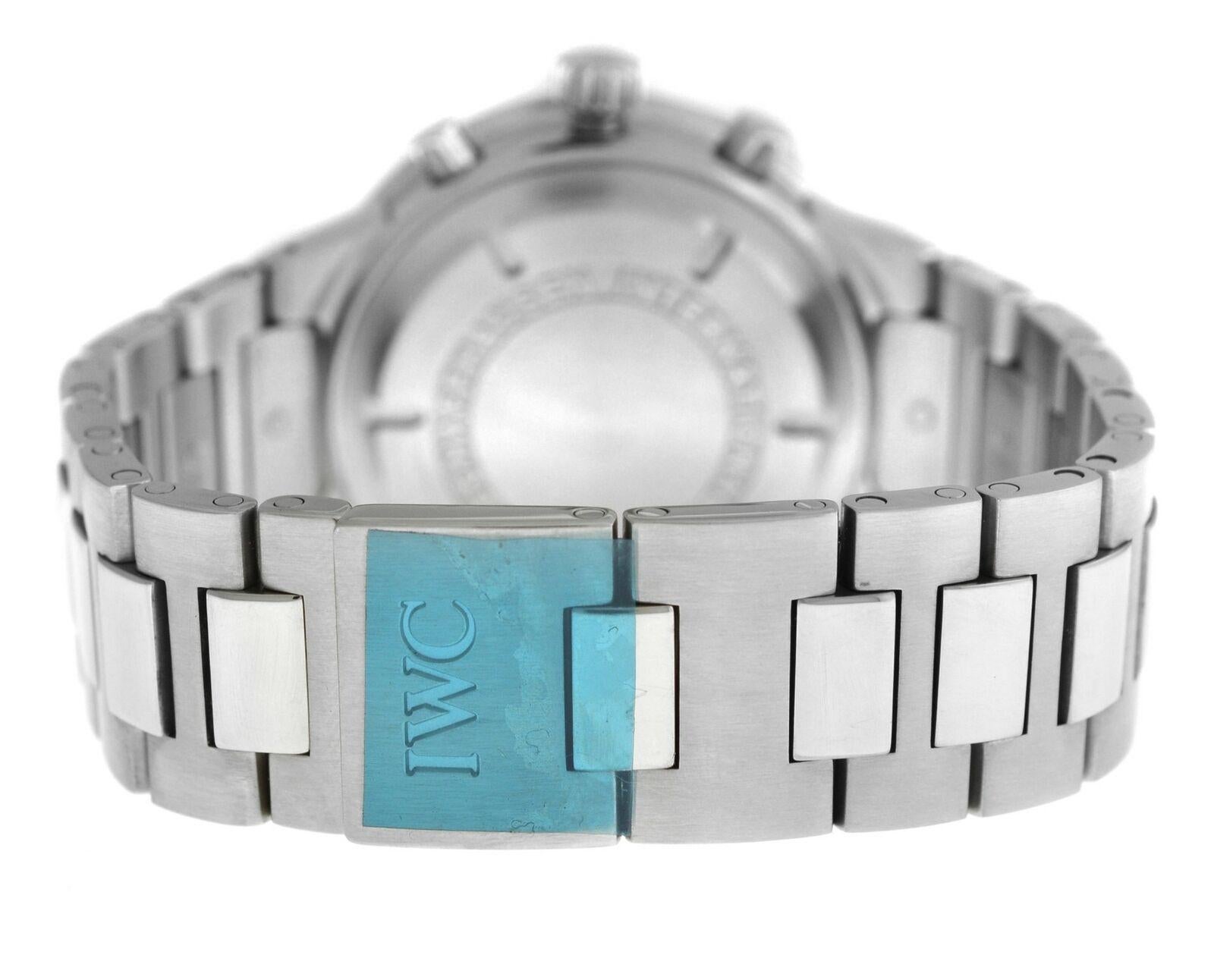 Men's IWC Schaffhausen GST IW372702 Chronograph Date Stainless Steel Quartz Watch For Sale