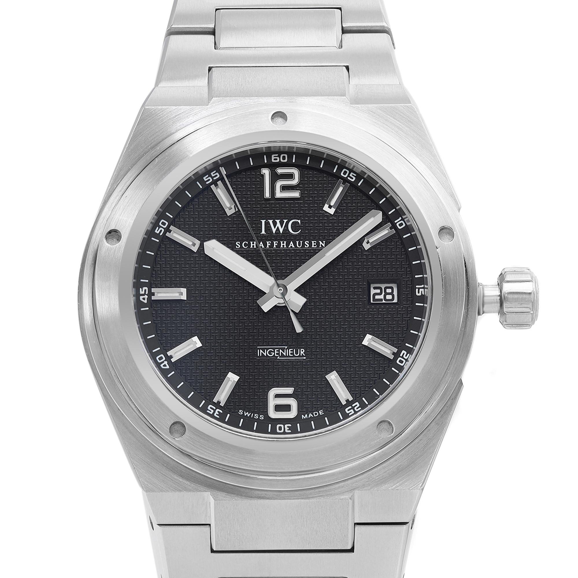 Pre-Owned IWC Schaffhausen Ingenieur Black Dial Automatic Mens Watch IW322701. No Original Box and Papers are Included. Comes with Chronostore Presentation Box and Chronostore Authenticity Card. Covered by a 2-year Chronostore Warranty.

Brand: IWC 